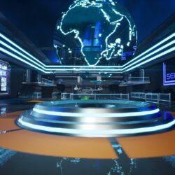 Virtual Command Center Set for Unreal Engine 4 live production rental